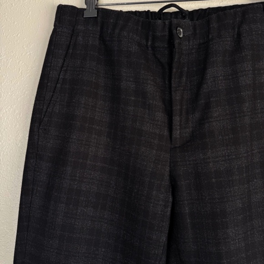 Vince wool blend black gray plaid jogger pants 34 - Picture 4 of 12